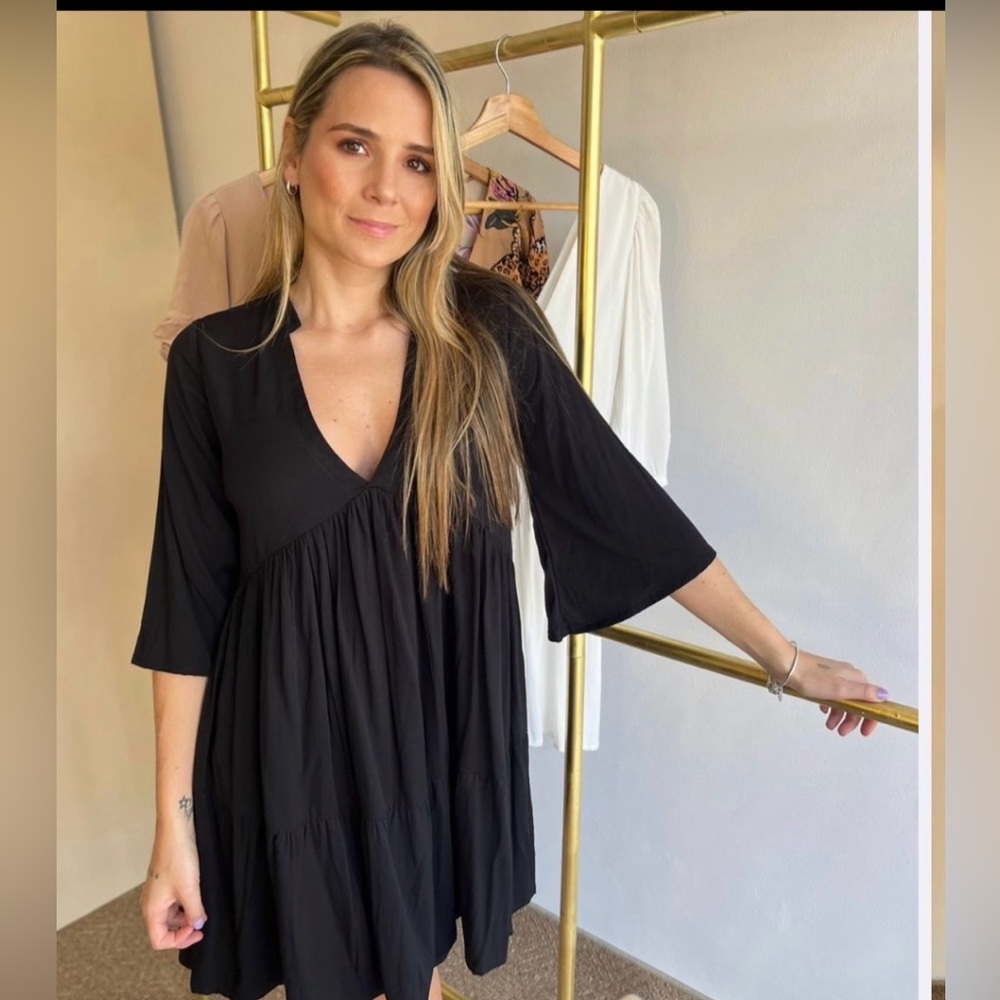 Black mini dress
